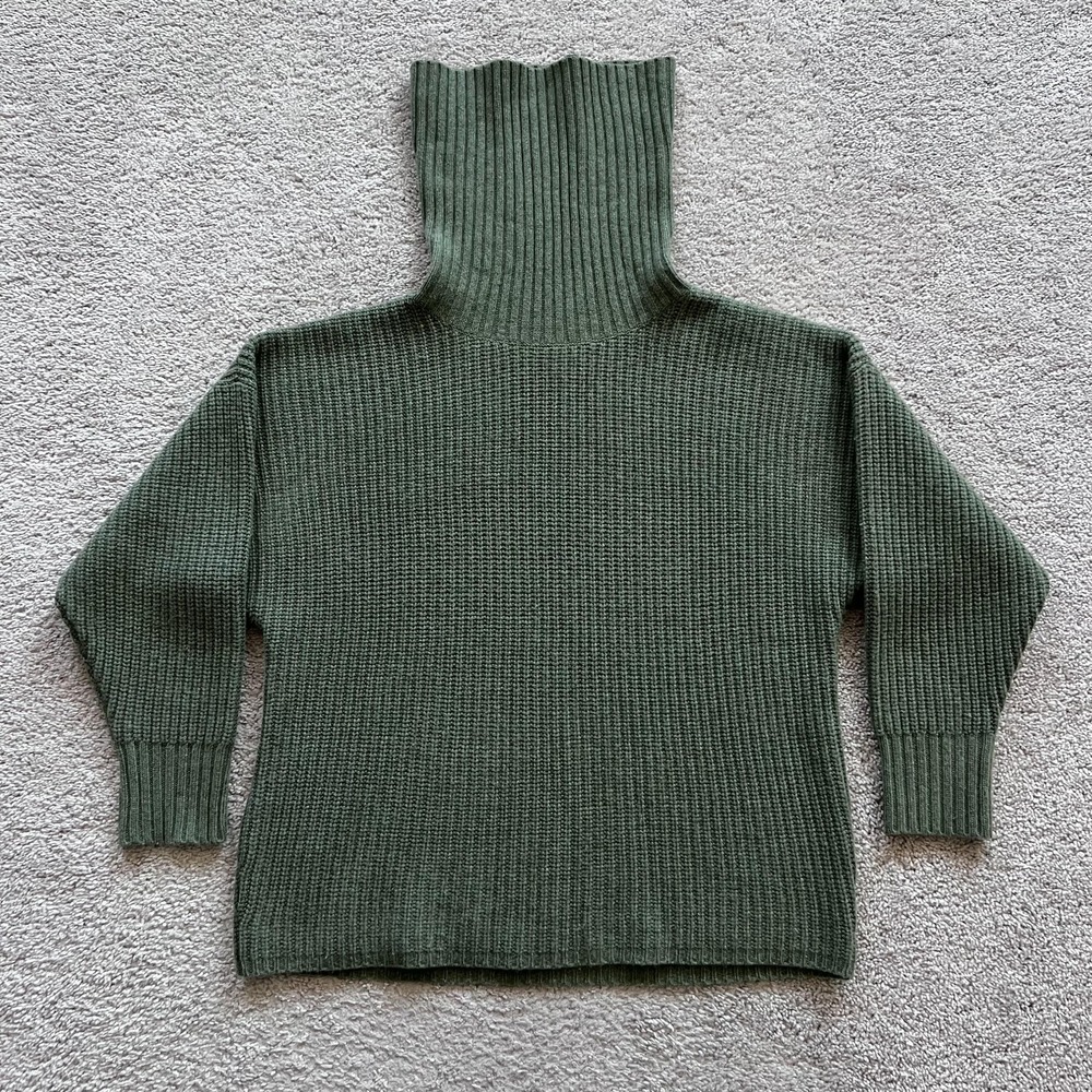 Polo Ralph Lauren Turtleneck Sweater Mens M Green Merino Wool Cashmere